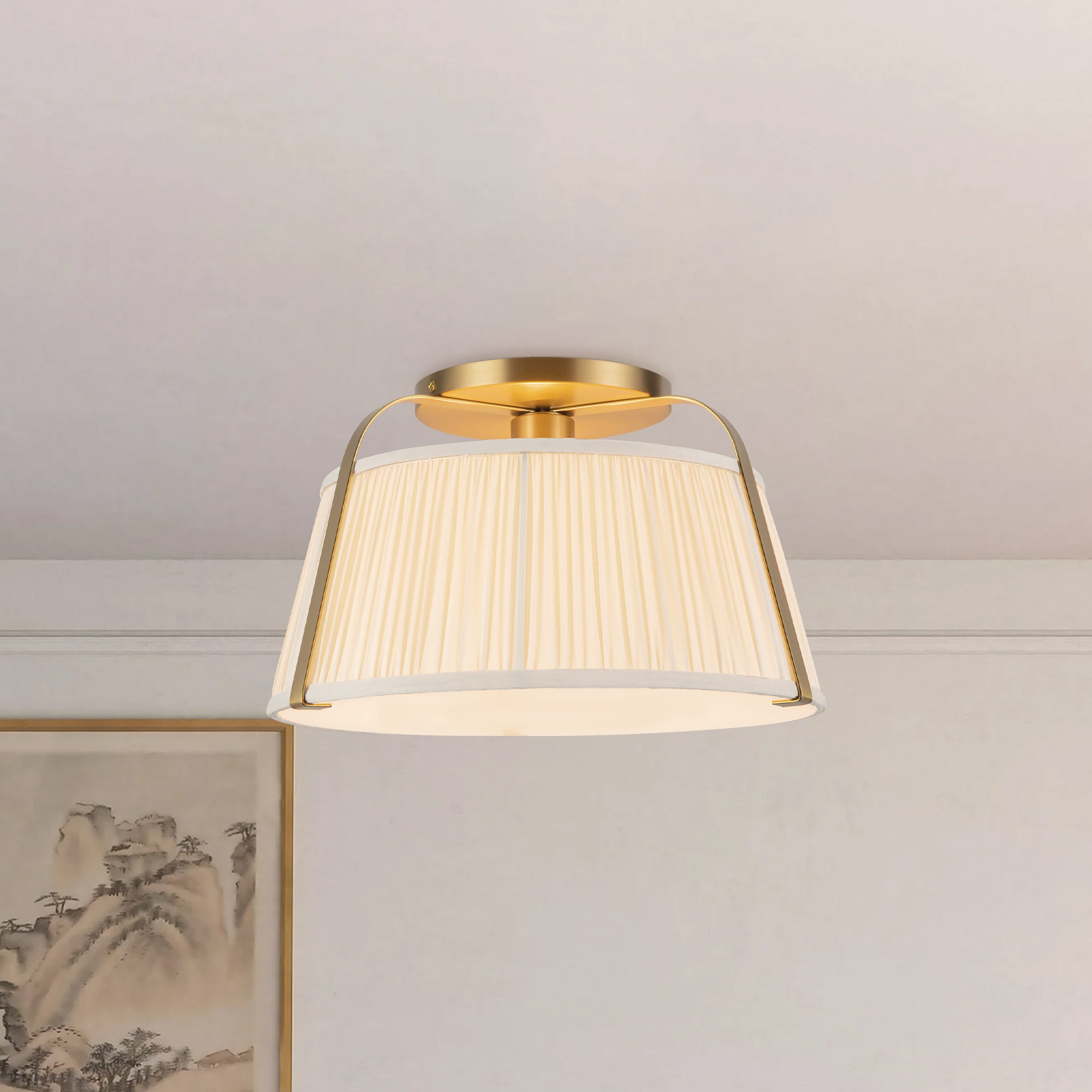 Scout 13-in Steel Semi-Flush Mount