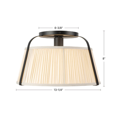 Scout 13-in Steel Semi-Flush Mount