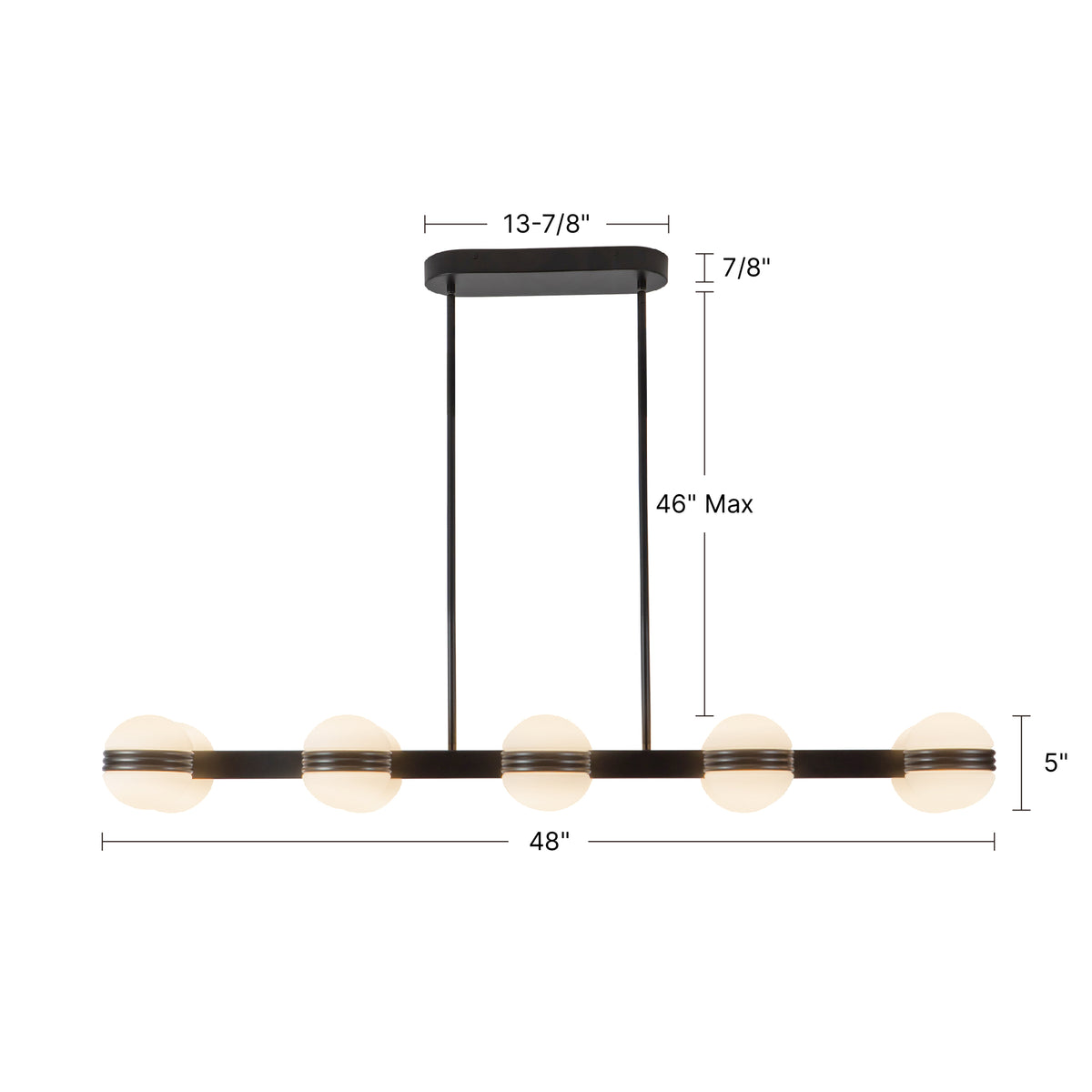 Selene 4-ft Aluminum Linear Pendant