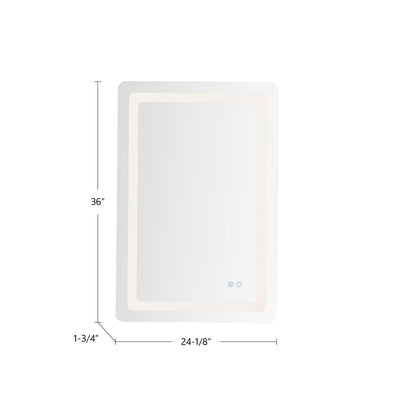 Seneca 24-in Aluminum Led Vanity Mirror