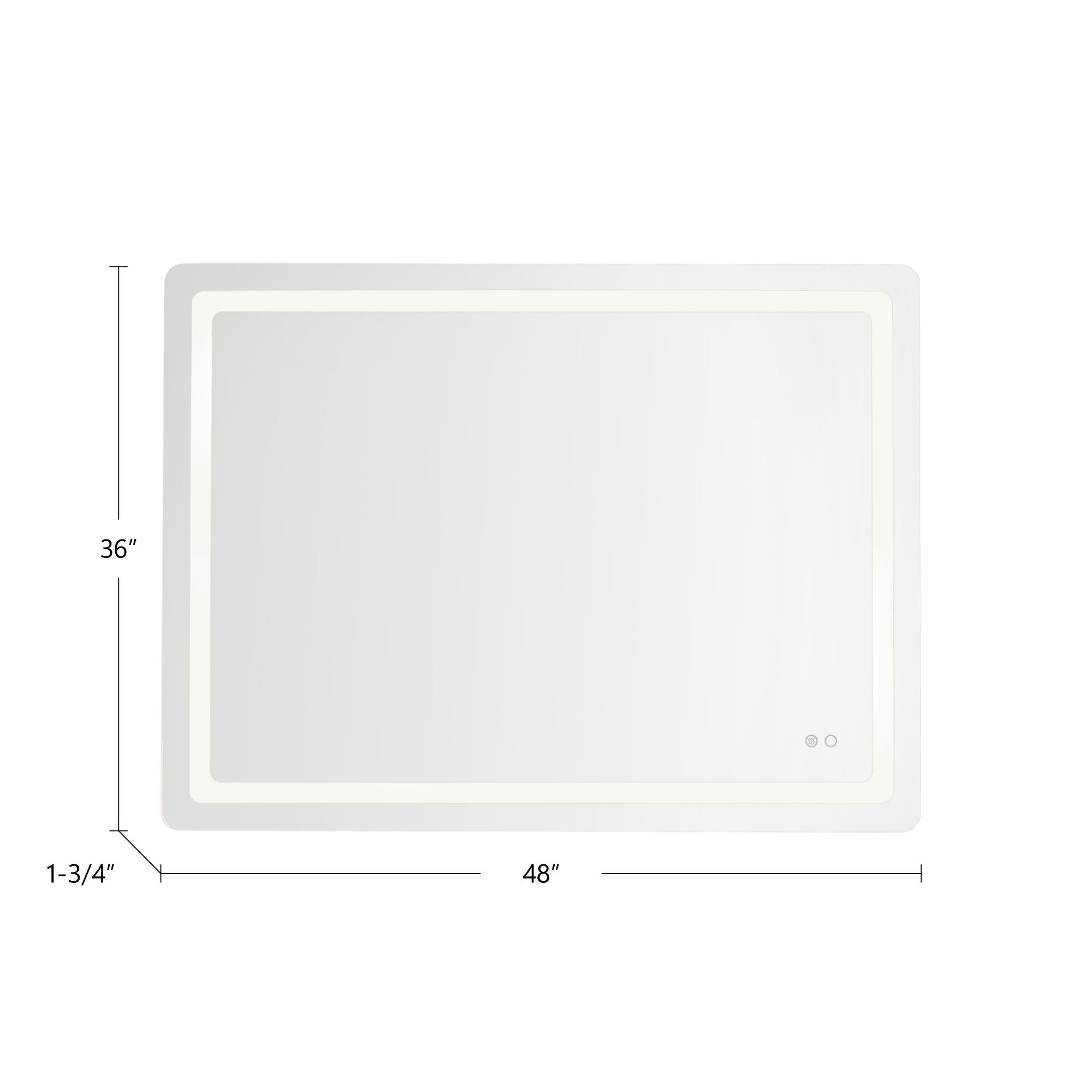 Seneca 48-in Aluminum Led Vanity Mirror