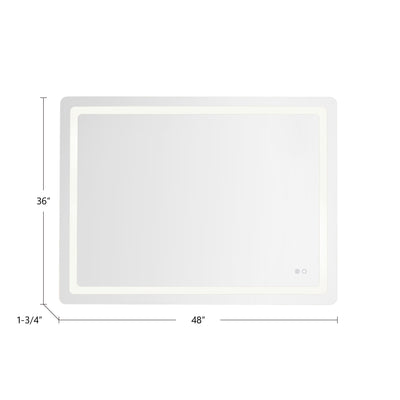 Seneca 48-in Aluminum Led Vanity Mirror