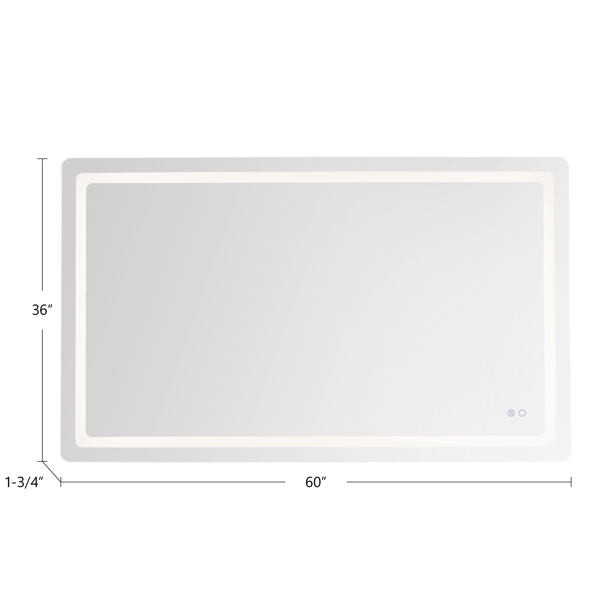 Seneca 60-in Aluminum Led Vanity Mirror