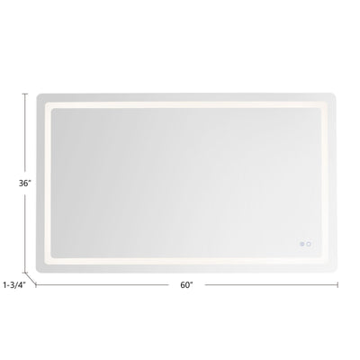 Seneca 60-in Aluminum Led Vanity Mirror