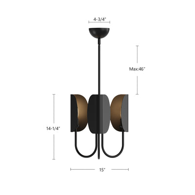 Seno 15-in Steel Chandelier