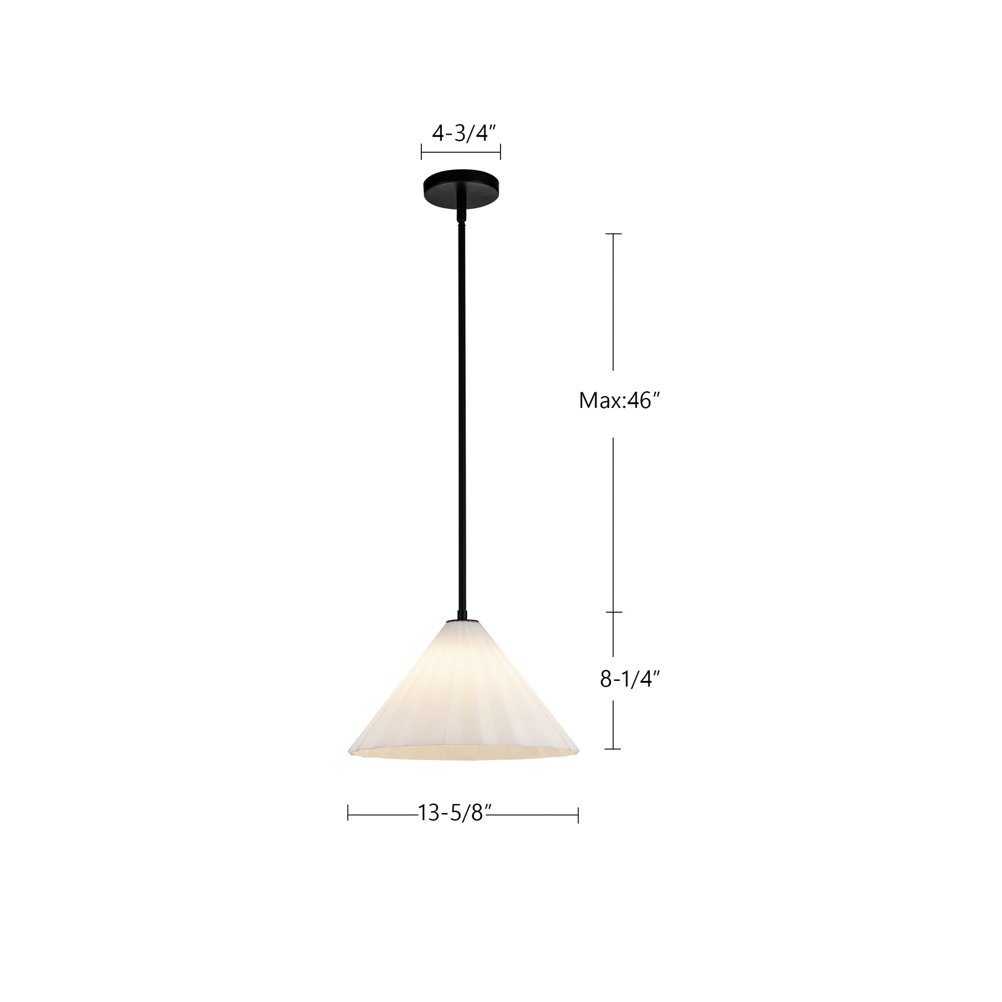 Serena 14-in Steel Pendant