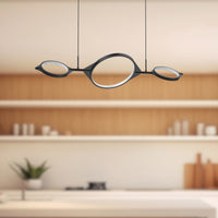 Serif 34-in Aluminum Linear Pendant