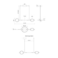 Serif 34-in Aluminum Linear Pendant