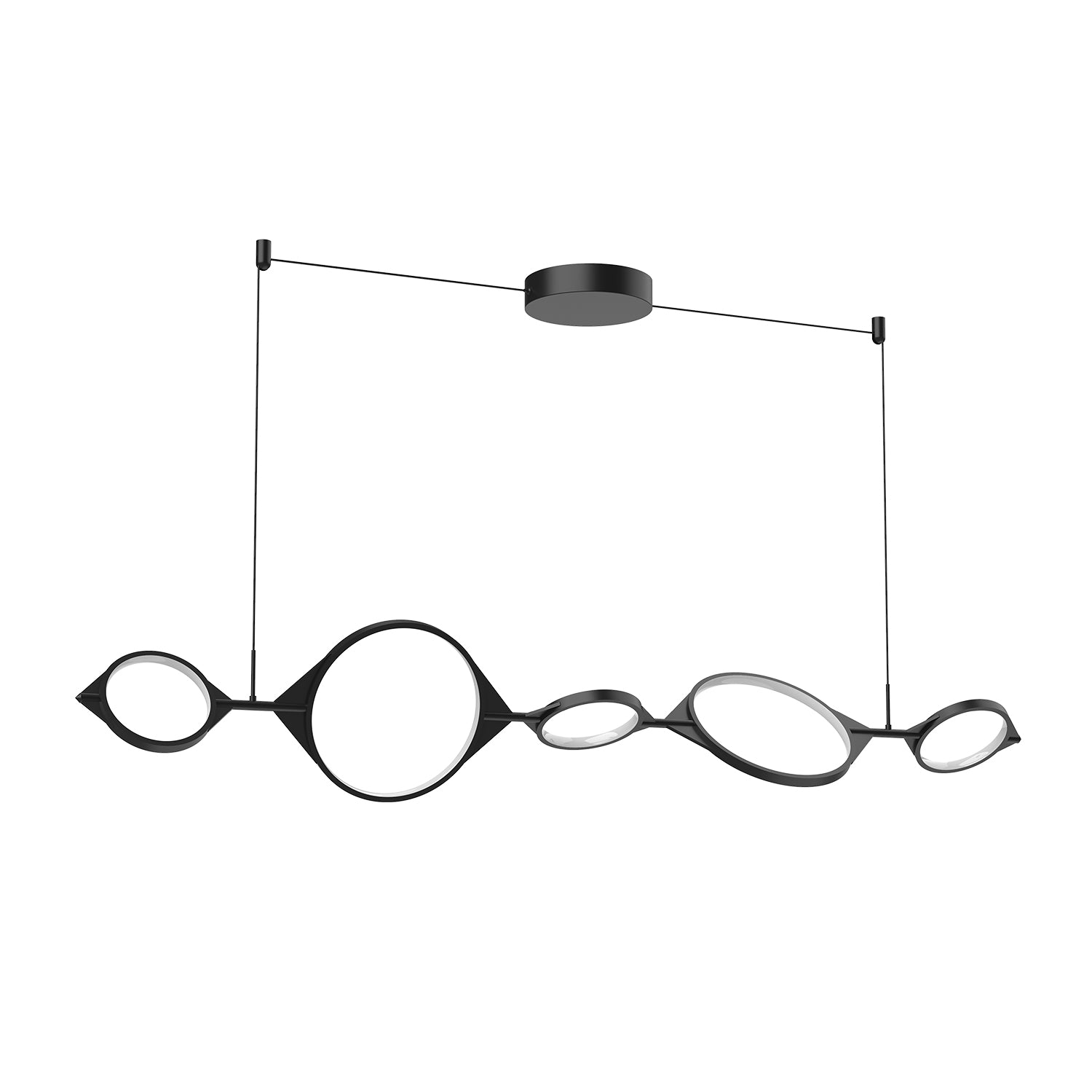 Serif 57-in Aluminum Linear Pendant