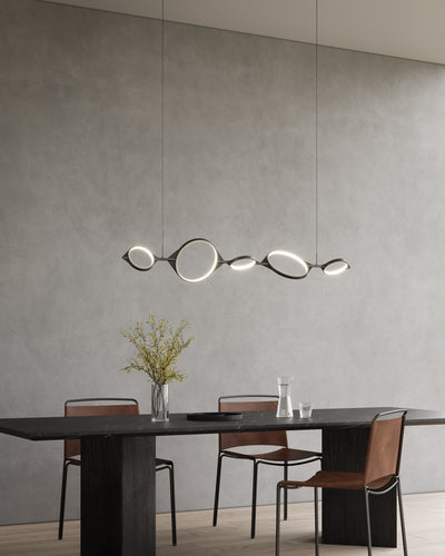 Serif 57-in Aluminum Linear Pendant