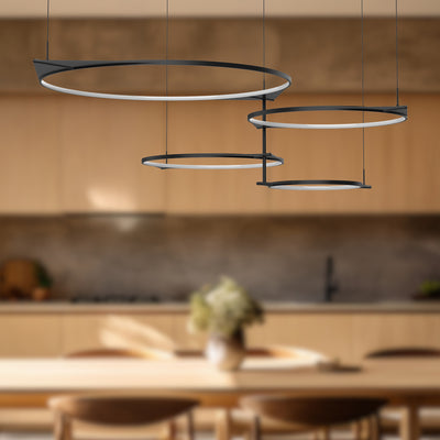 Serif 36-in Aluminum Multi Pendant