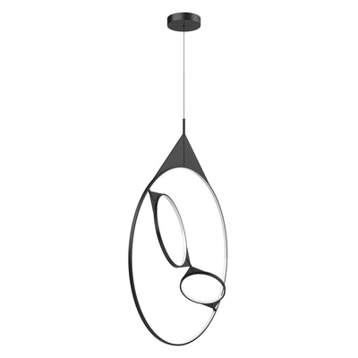 Serif 36-in Dimmable Black LED Pendant