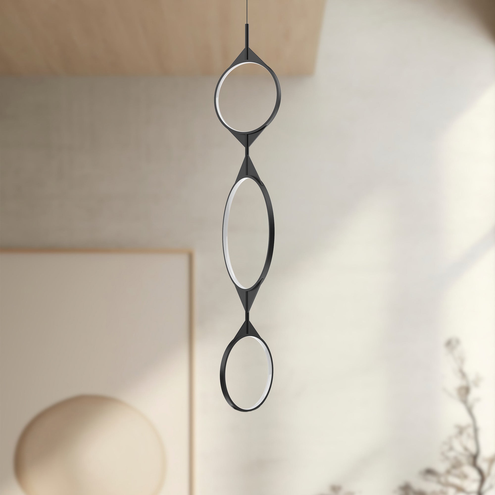 Serif 53-in Aluminum Pendant