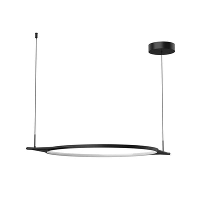 Serif 36-in Dimmable Black LED Angular Pendant