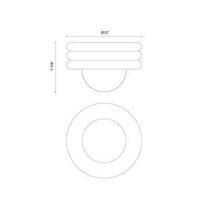 Harvey 12-in Aluminum Semi-Flush Mount