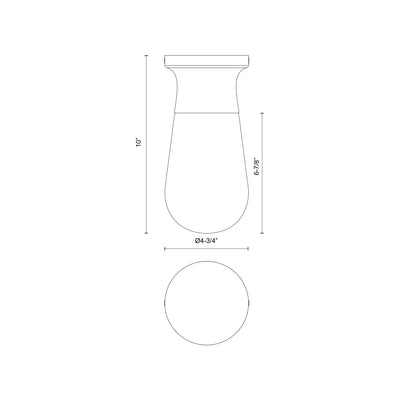 Marcel 5-in Steel Semi-Flush Mount
