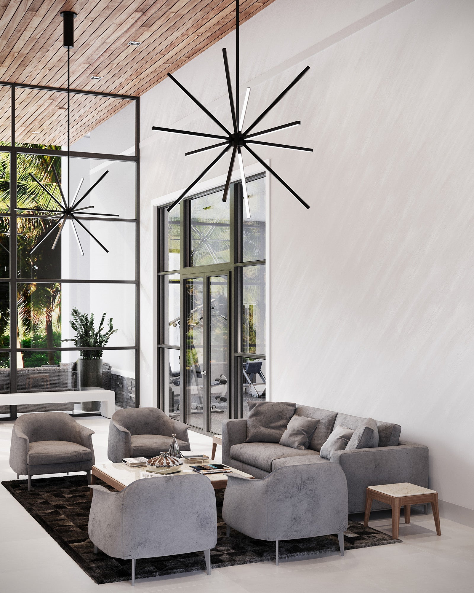 Sirius 48-in Aluminum Chandelier