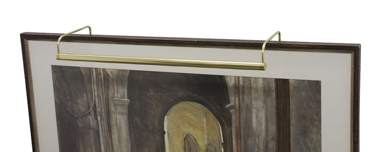 21-inch Slim-Line Polished Brass Plug-In Picture Light