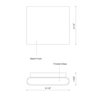 Slate 6-in Aluminum Wall Light