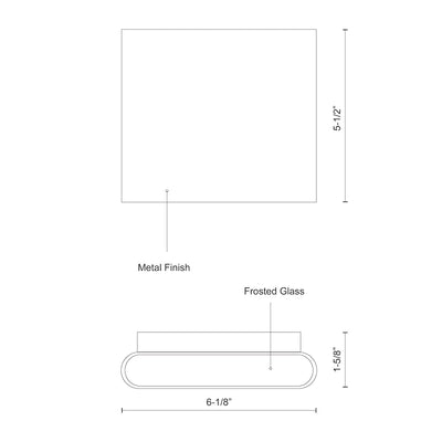 Slate 6-in Aluminum Wall Light