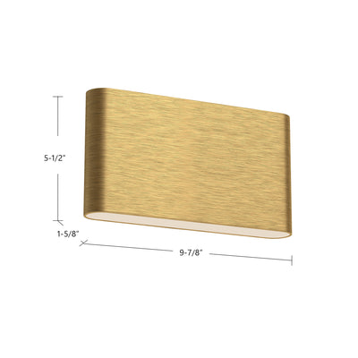 Slate 10-in Aluminum Up & Down Wall Light
