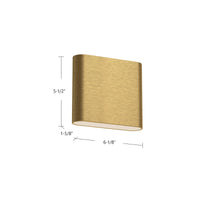 Slate 6-in Aluminum Up & Down Wall Light