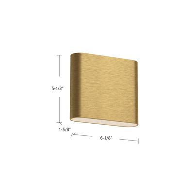 Slate 6-in Aluminum Up & Down Wall Light