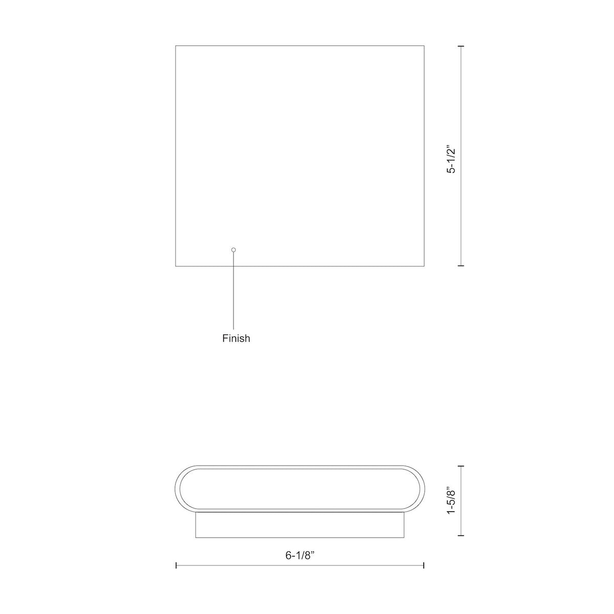 Slate 6-in Aluminum Up & Down Wall Light
