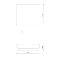 Slate 6-in Aluminum Up & Down Wall Light