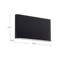 Slate 10-in Aluminum Wall Light