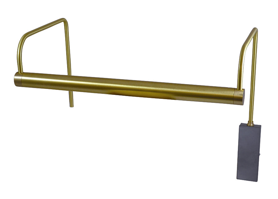 15-inch Slim-Line Satin Brass Plug-In Picture Light