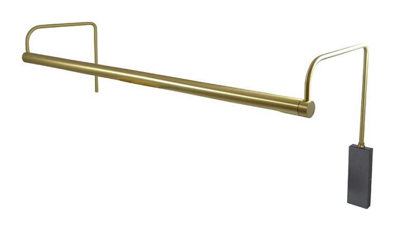 29-inch Slim-Line Satin Brass Plug-In Picture Light