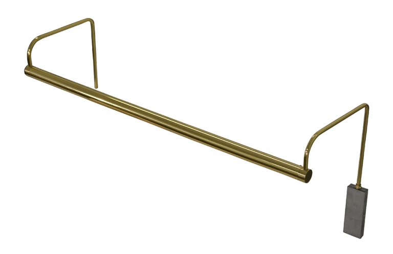 29-inch Slim-Line Polished Brass Plug-In Picture Light
