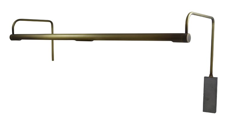 29-inch Slim-Line Antique Brass Plug-In Picture Light