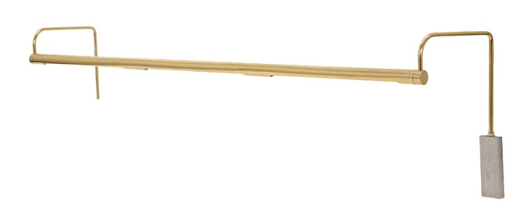 43-inch Slim-Line Polished Brass Plug-In Picture Light