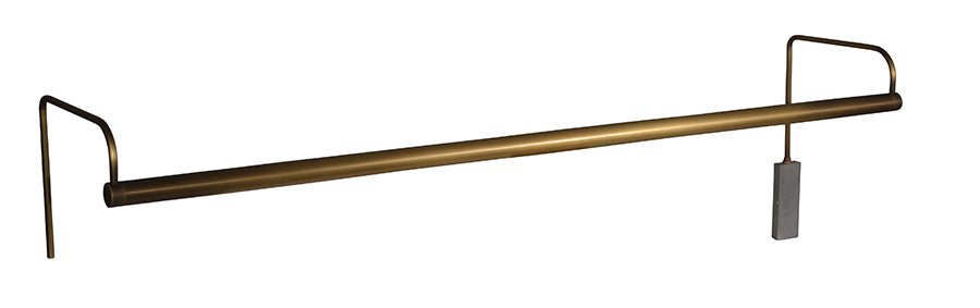43-inch Slim-Line Antique Brass Plug-In Picture Light
