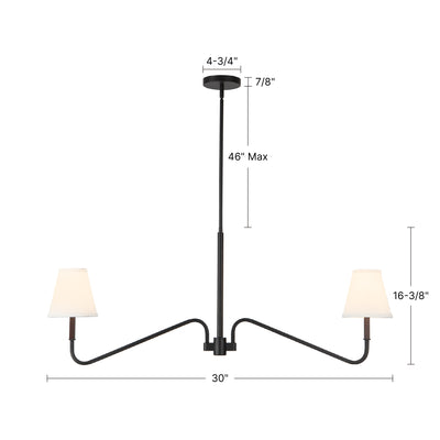 Sloan 30-in Steel Linear Pendant