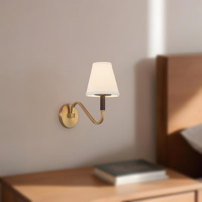 Sloan 12-in Steel Linen Wall Sconce