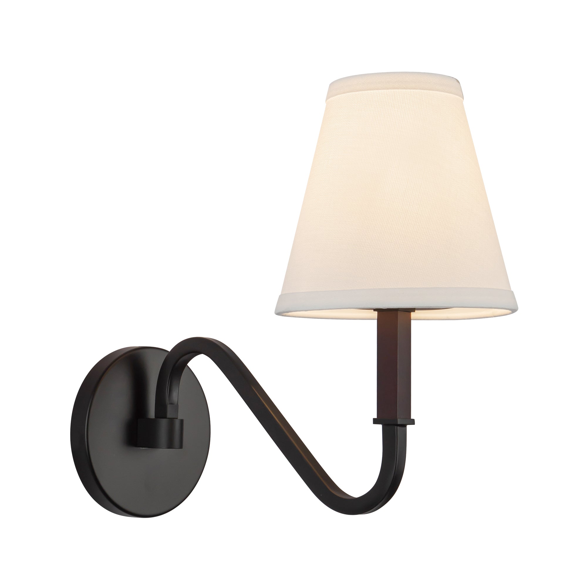 Sloan 12-in Steel Linen Wall Sconce