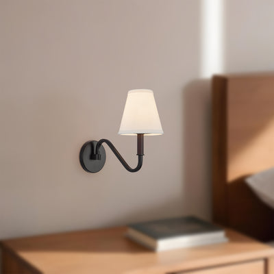 Sloan 12-in Steel Linen Wall Sconce