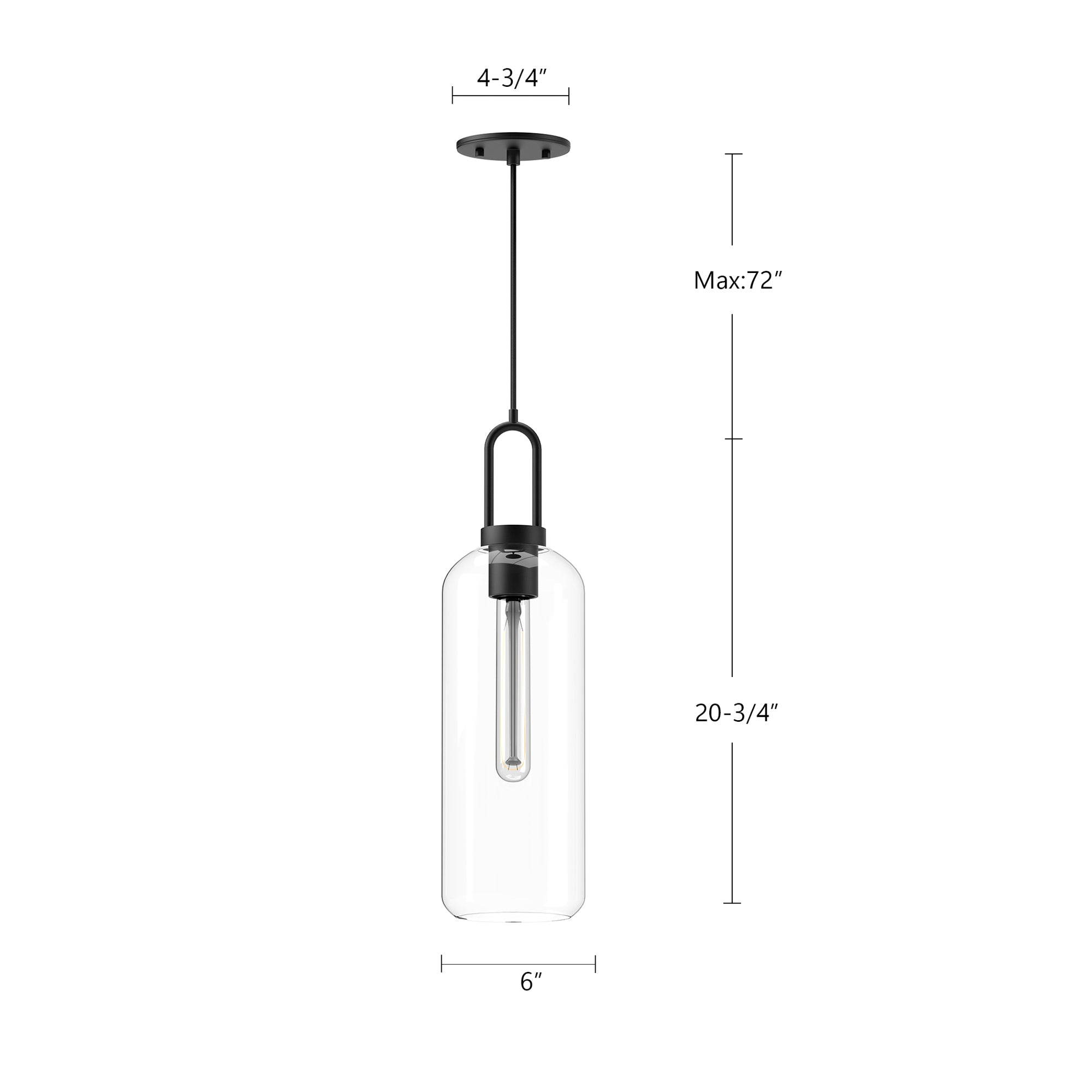 Soji 6-in Steel Pendant