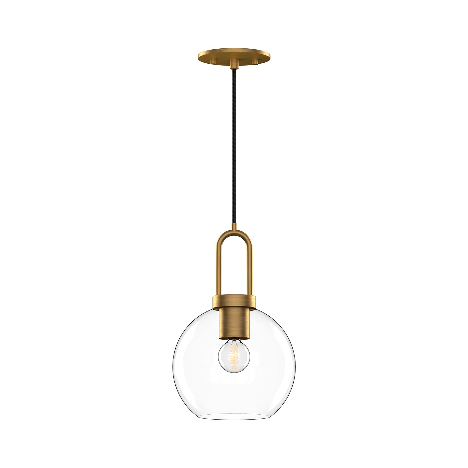 Soji 8-in Clear Glass Mini Socket Pendant