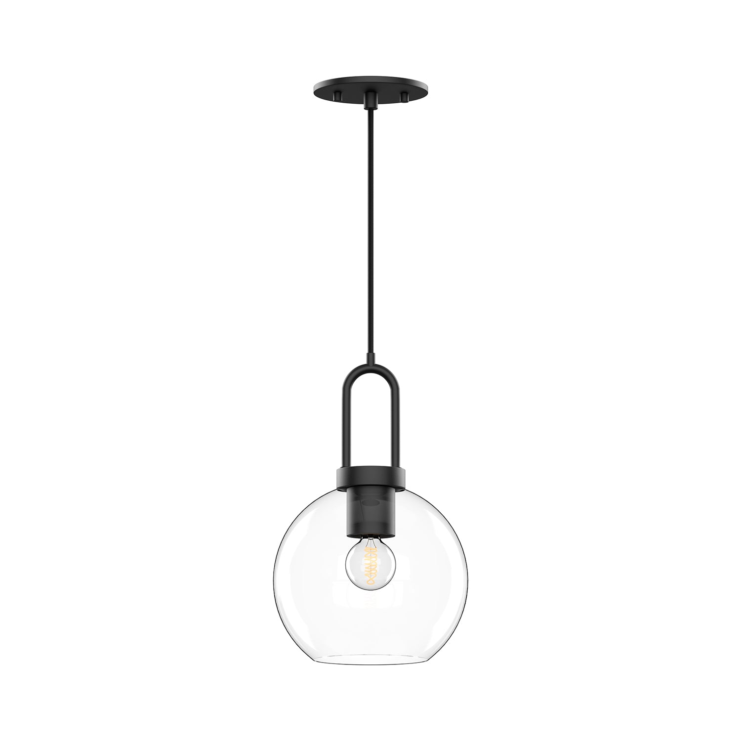 Soji 8-in Clear Glass Mini Socket Pendant