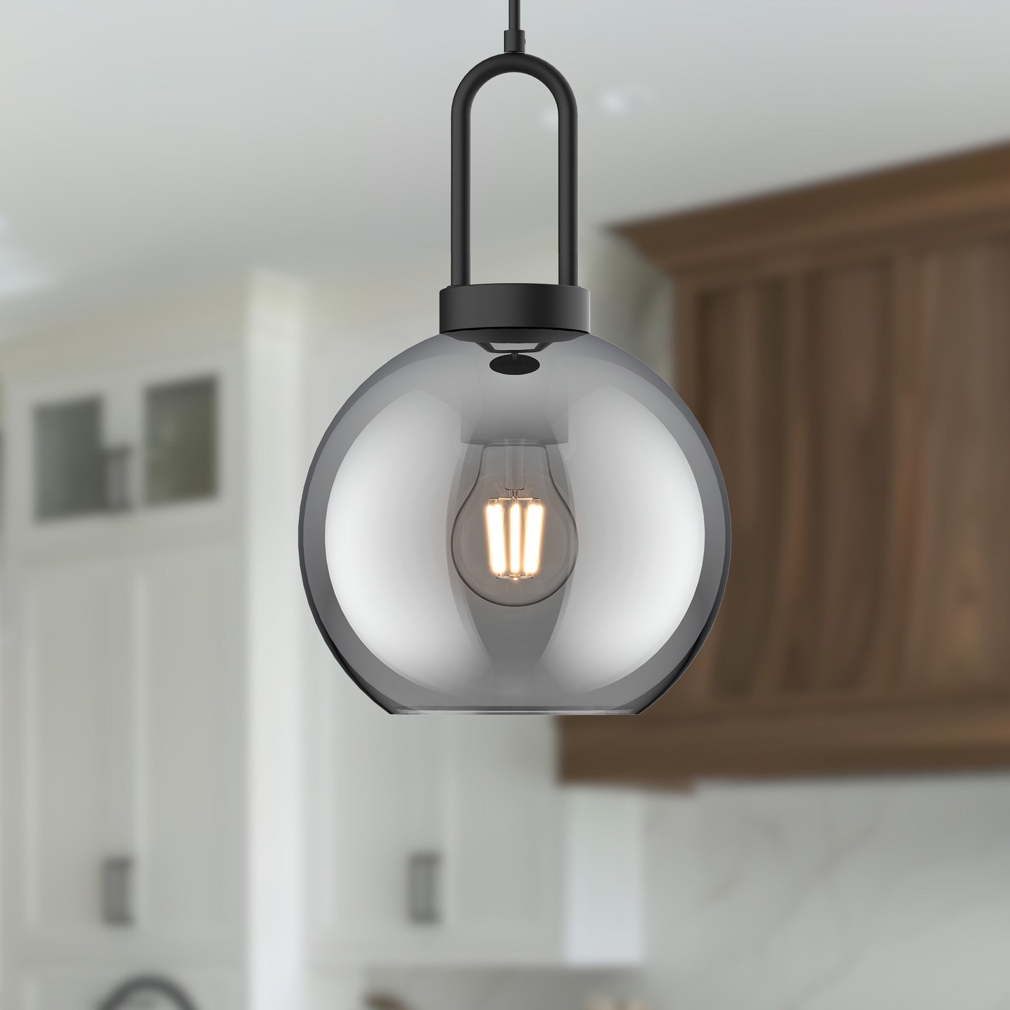 Soji 8-in Clear Glass Mini Socket Pendant