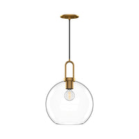 Soji 10-in Clear Glass Socket Pendant