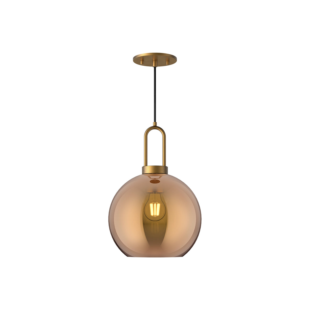 Soji 10-in Clear Glass Socket Pendant