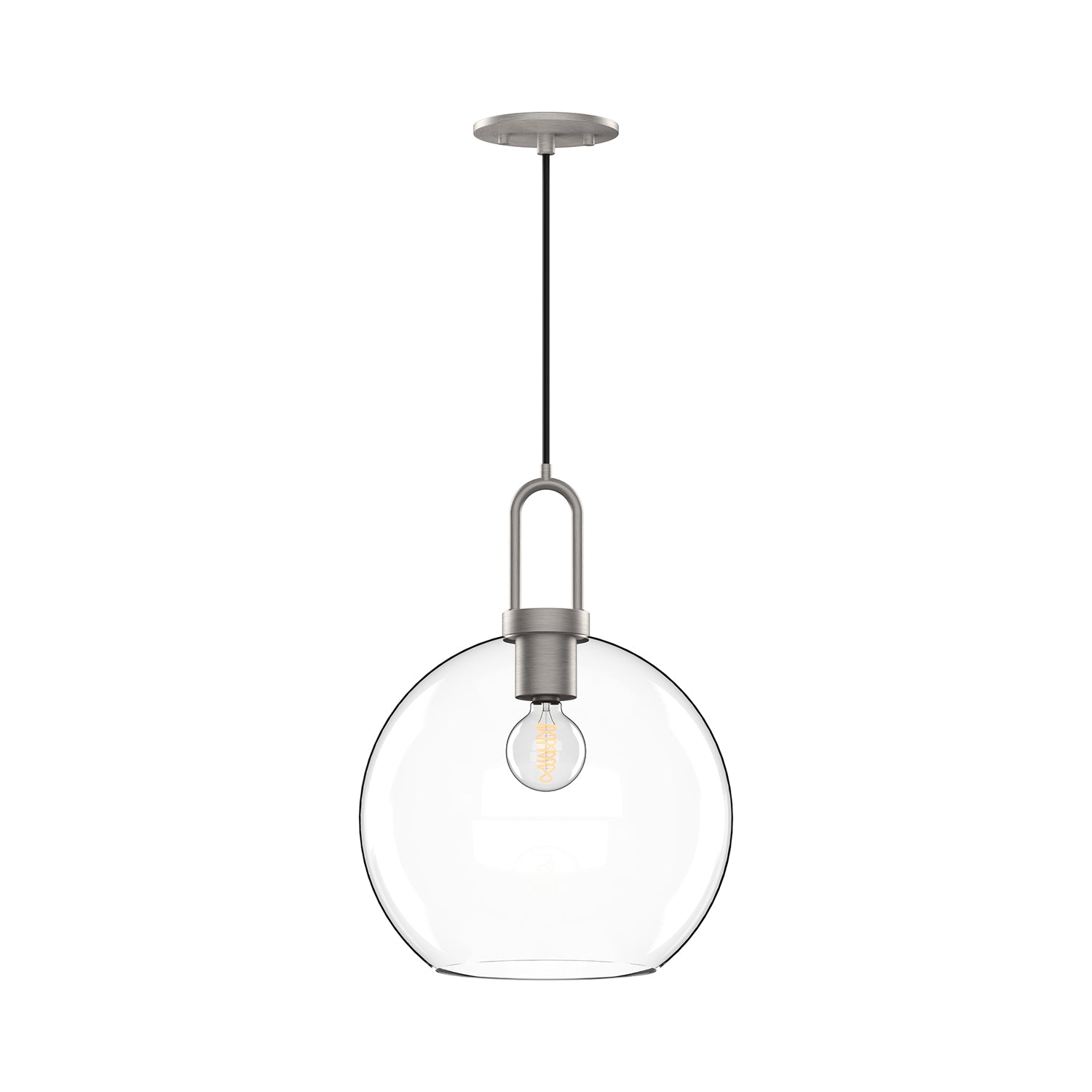 Soji 10-in Clear Glass Socket Pendant