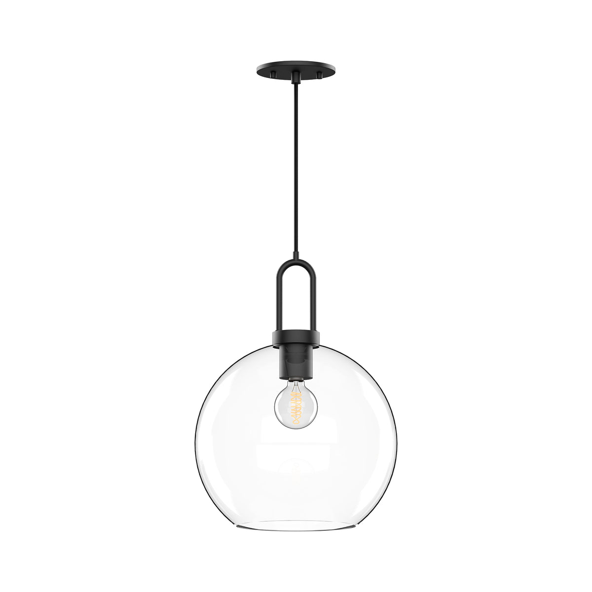 Soji 10-in Clear Glass Socket Pendant