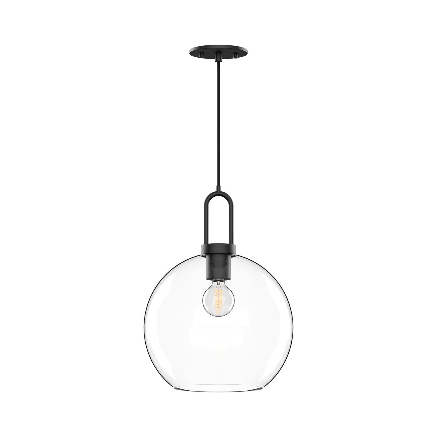 Soji 10-in Clear Glass Socket Pendant