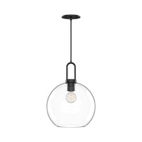 Soji 10-in Clear Glass Socket Pendant